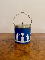 Antique Wedgwood Jasper Ware Biscuit Barrel