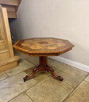Antique Marquetry Inlaid Octagonal Centre Table
