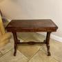  Antique walnut marquetry inlaid card table 