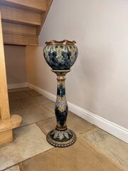  Art Nouveau Royal Doulton Jardiniere And A Stand