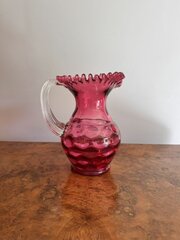 Attractive Quality Antique Cranberry Glass Jug
