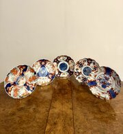 Collection Of Five Antique Japanese Imari Plates