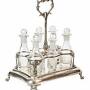 Decorative Antique 6 Bottle Cruet Set