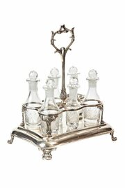 Decorative Antique 6 Bottle Cruet Set