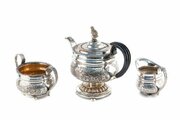 Edwardian Silver Plated Three Piece Tea Set