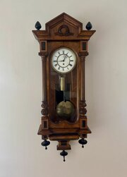 Fantastic Antique 19th Century Walnut Wall Clock