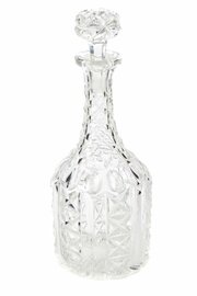Fine Quality Antique Edwardian Cut Glass Decanter