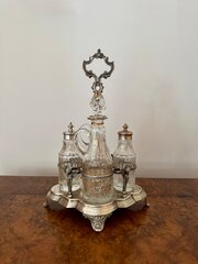 Fine Quality Victorian Ornate Silver Plate Cruet 