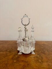 Fine Quality Antique Edwardian Silver Plated Cruet