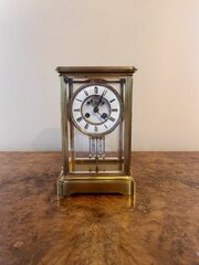 Fine Quality Antique Victorian Brass Mantle Clock 