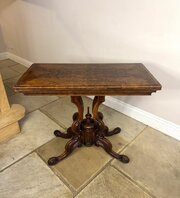 Fine Quality Antique Victorian Walnut Games Table 