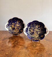Fine Quality Pair Of Antique Coalport Plates 