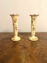 Fine quality pair of antique Royal Worcester vases
