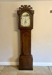 George III Mahogany Arch Dial Long Case Clock 