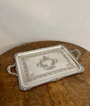  Large Antique Edwardian Silver Plated Tray 