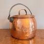 Large copper lidded pot