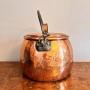 Antique copper lidded pot  George III copper lidded pot