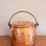 Large antique George III copper lidded pot
