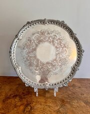  Large Antique Victorian Silver Plated Tray
