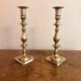 Large Quality Pair Of Brass Antique Candlesticks 