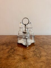 Lovely Antique Edwardian Silver Plated Cruet Set 