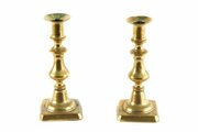 Pair Of Antique Brass Candlesticks