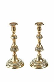 Pair Of Antique Brass Candlesticks