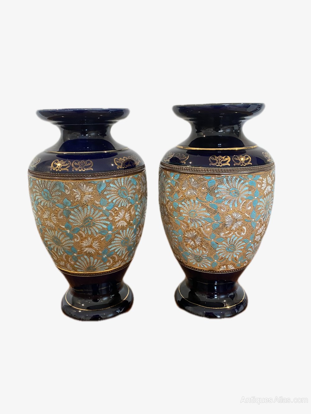 Antiques Atlas Pair Of Antique Doulton Lambeth Vases
