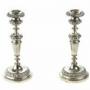Pair Of Antique Silver Plated Candlesticks