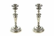 Pair Of Antique Silver Plated Candlesticks