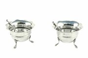 Pair Of Antique Silver Salts