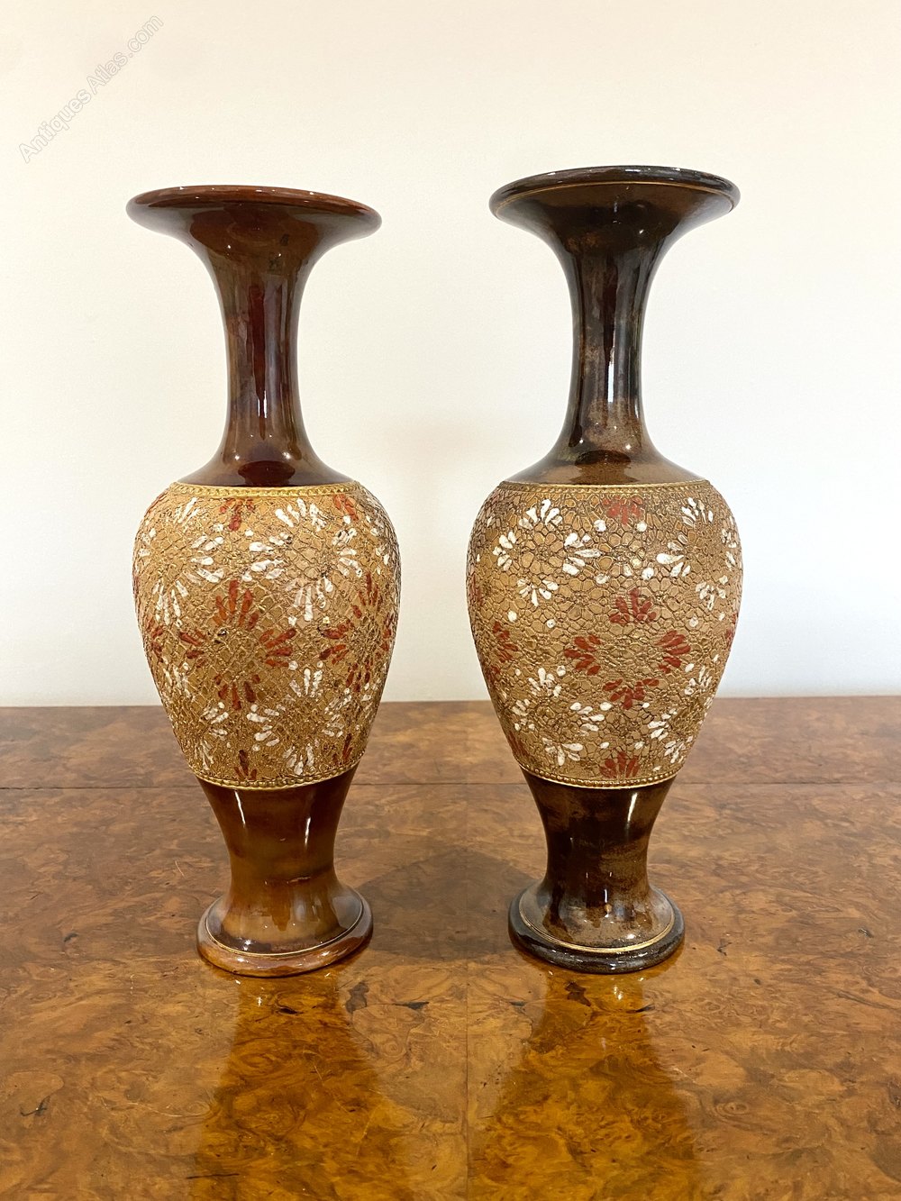 Antiques Atlas Pair Of Quality Antique Victorian Doulton Vases
