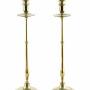 Pair Of Tall Antique Brass Candlesticks