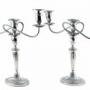 Pair Of Victorian Silver Plated Candelabras