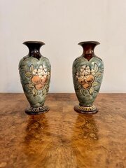 Pair Of Doulton Lambeth Vases By Eliza Simmance 
