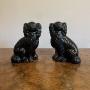 Pair of antique Victorian Staffordshire dogs