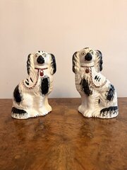 Pair Of Antique Victorian Staffordshire Dogs