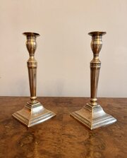 Pair Of Antique Victorian Brass Candlesticks