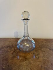 Pretty Antique Edwardian Quality Glass Decanter 