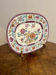 Pretty Antique Victorian Large Meat Platter 