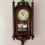 Quality 19th Century drop dial walnut wall clock