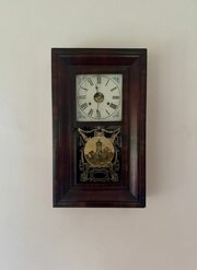 Quality 19th Century Mahogany American Wall Clock 
