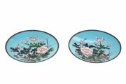 Quality Pair Of Antique Japanese Cloisonné Plates