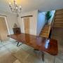 Quality Antique 12 Seater Two Pilar Dining Table