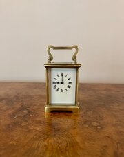  Quality Antique Edwardian Brass Carriage Clock 