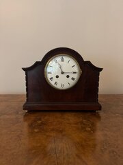 Quality Antique Edwardian Mahogany Mantle Clock