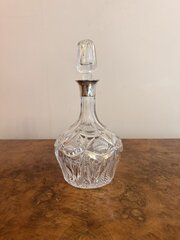 Quality Antique Silver Collar Decanter 