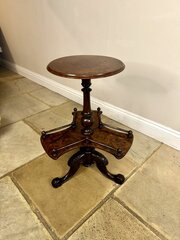  Quality Antique Victorian Burr Walnut Lamp Table