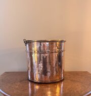 Quality Antique Victorian Copper Coal Bucket