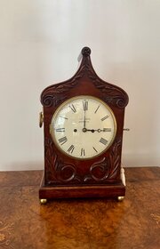 Quality antique Victorian mahogany bracket clock